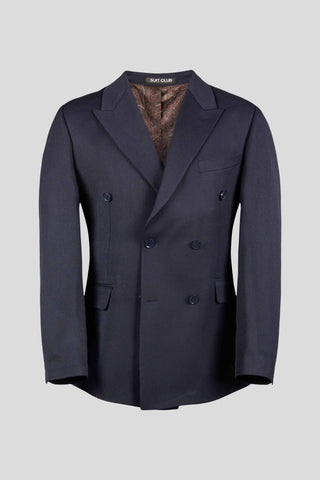 PRESTIGE navy dobbeltradet blazer - SUIT CLUB