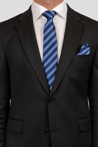 Accessory-pack (Blå & hvid stribet) På model - SUIT CLUB