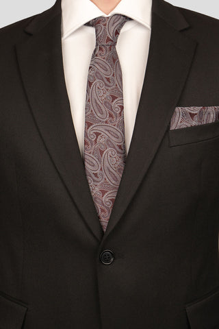 Accessory-pack (Bordeaux & grå paisley) På model - SUIT CLUB