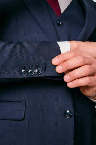EXCLUSIVE navy jakkesæt med tern EXCLUSIVE