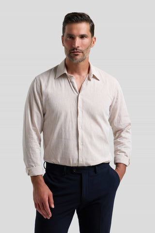 Beige hørskjorte