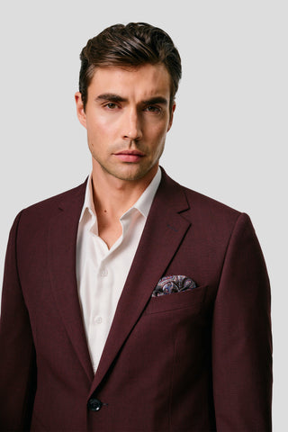 PRESTIGE bordeaux blazer med tern