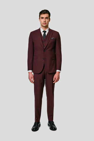 PRESTIGE bordeaux vest med tern