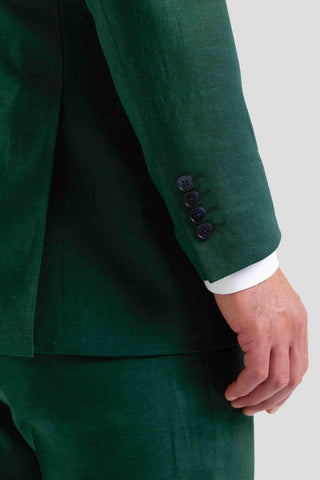 PRESTIGE racing green three-piece hørjakkesæt PRESTIGE