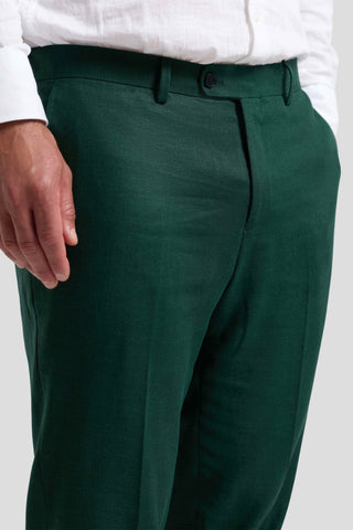 PRESTIGE racing green three-piece hørjakkesæt PRESTIGE