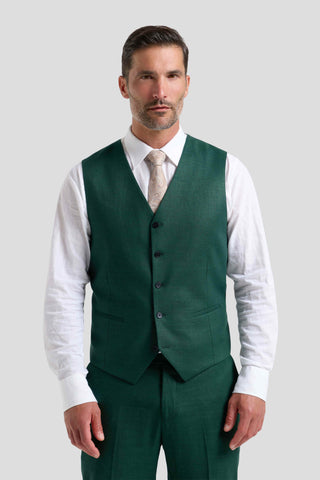 PRESTIGE racing green hør vest