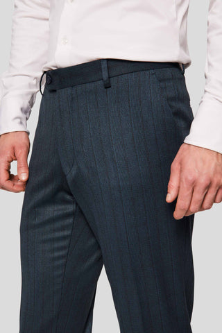 PRESTIGE petrol habitbukser med tern - SUIT CLUB