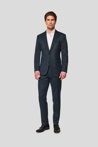 PRESTIGE petrol habitbukser med tern - SUIT CLUB