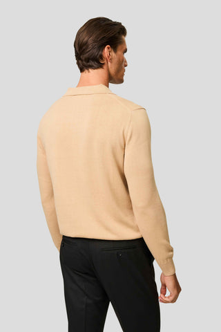 Beige langærmet polo SUIT CLUB