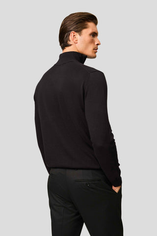 Sort half-zip striktrøje SUIT CLUB