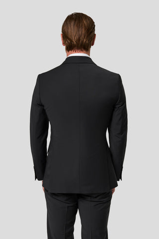 PREMIUM sort dobbeltradet jakkesæt - SUIT CLUB
