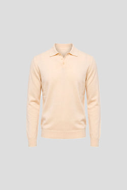 Off-white langärmeliges Poloshirt