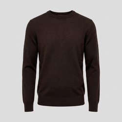 Brun merino crew neck