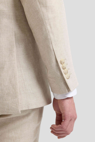 PRESTIGE sand three-piece hørjakkesæt PRESTIGE