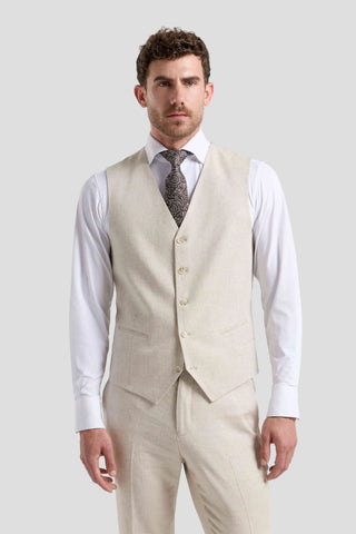 PRESTIGE sand hør vest PRESTIGE