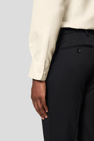 Signatur poplin skjorte knækket hvid slim