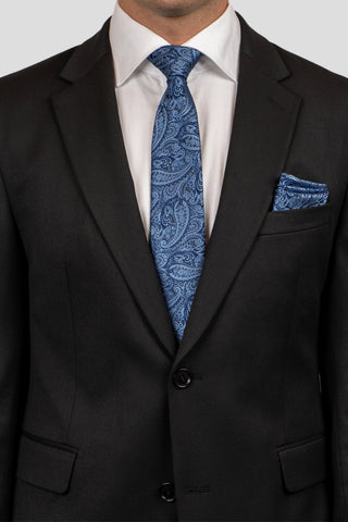 Accessory-pack (Blå paisley) På model - SUIT CLUB