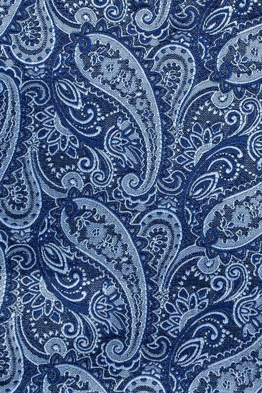 Slips & lommekluds pakke (Blå paisley) suitclub.dk