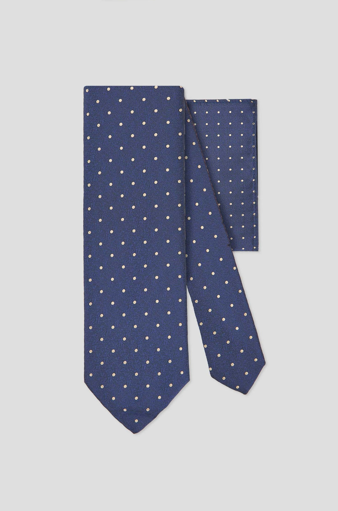 Slips & lommekluds pakke (Navy & grå prikket) suitclub.dk