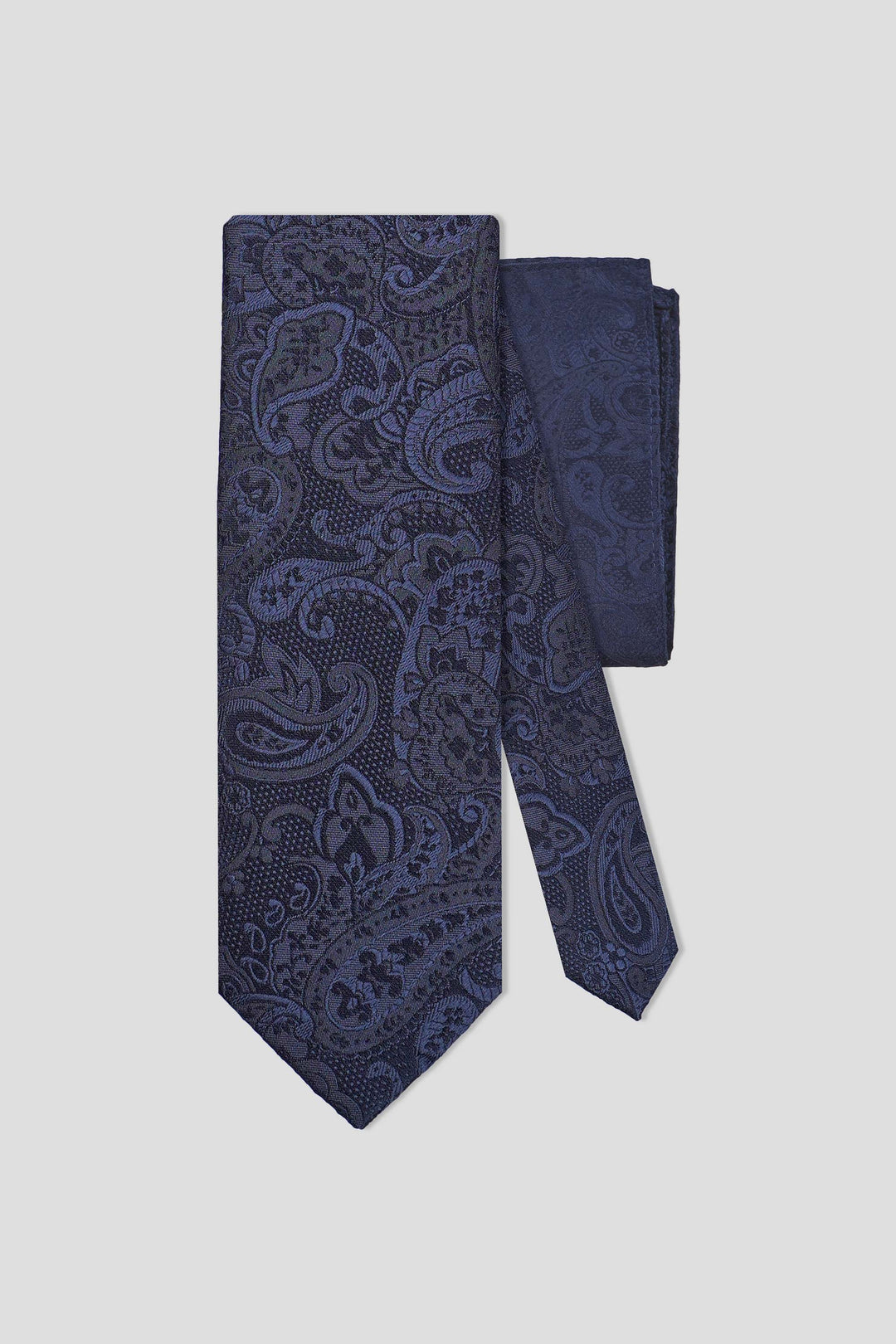 Slips & lommekluds pakke (Navy paisley) suitclub.dk