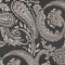 Schwarz & beige Paisley-Einstecktuch