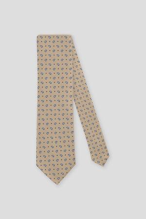 Beige Krawatte mit Tropfenmuster