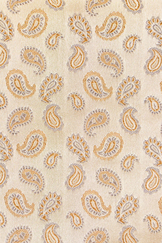Slips & lommekluds pakke (Beige dråbemønster i silke) suitclub.dk