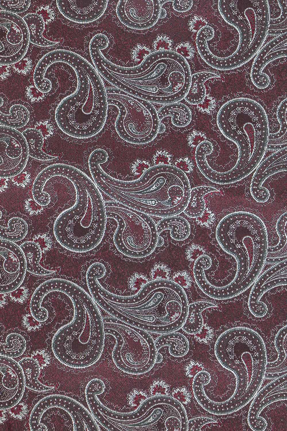 Bordeaux Paisley Seideneinstecktuch