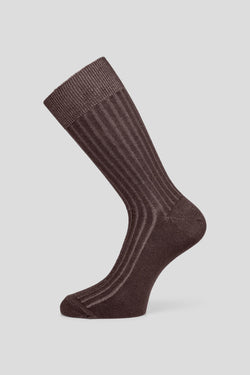 Braune Rippsocken