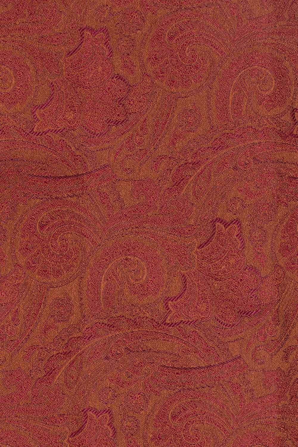 Kobberrød paisley silkeslips