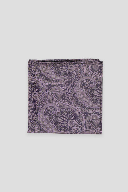 Lavendel paisley silkelommeklud
