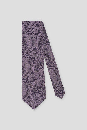 Lavendel Paisley Seidenkrawatte