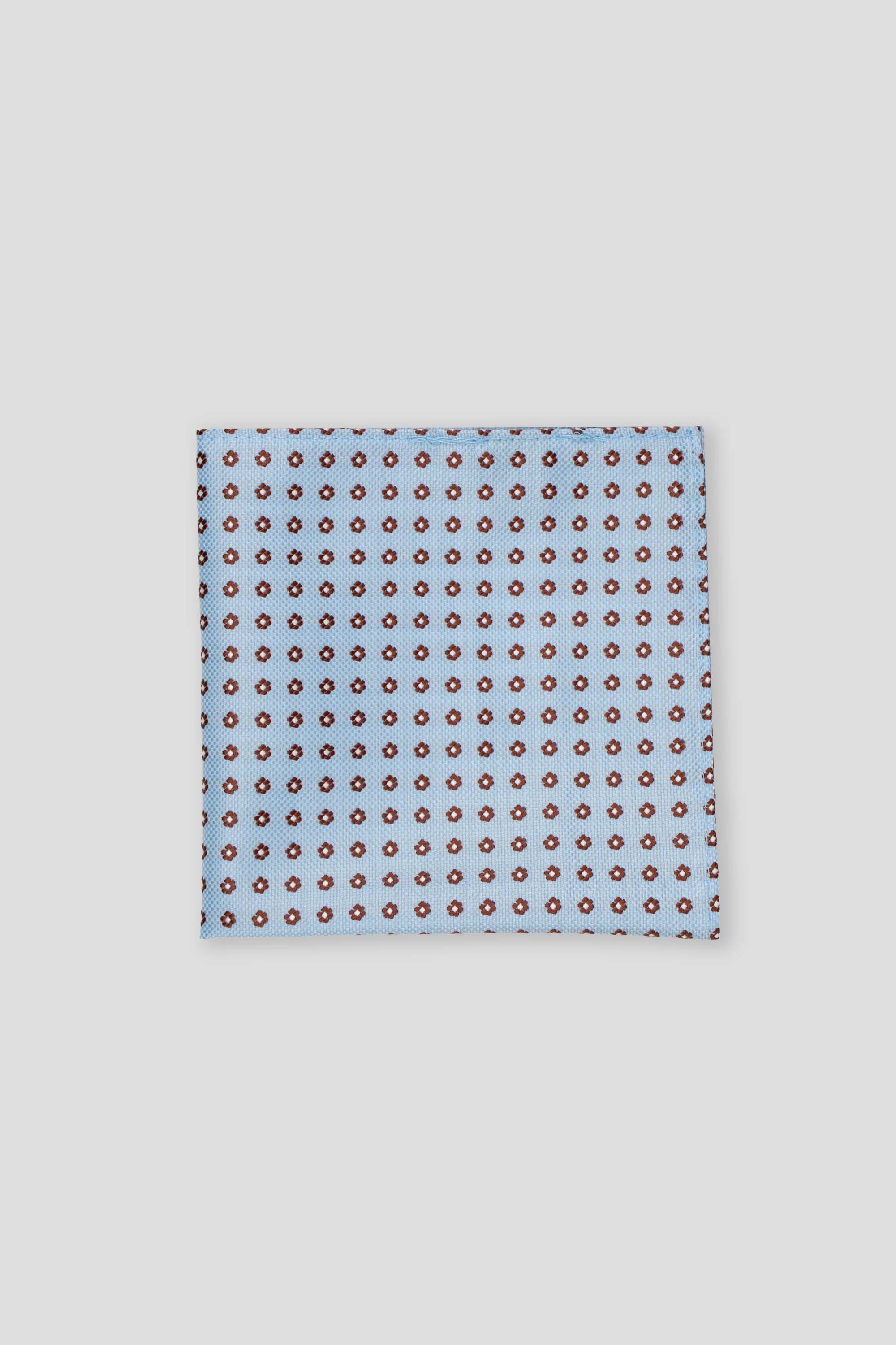 Lyseblåt blomstrede lommeklud PVD