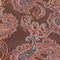 Orange prikket paisley silkeslips
