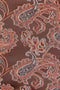 Orange prikket paisley silkeslips