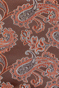Orange prikket paisley silkelommeklud