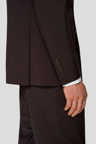 PREMIUM brunt dobbeltradet jakkesæt PREMIUM