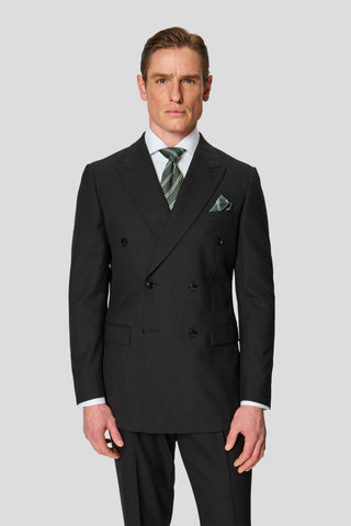 PREMIUM sort dobbeltradet blazer med sildeben MBO