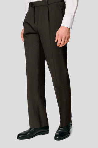 PRESTIGE brune habitbukser med striber MBO