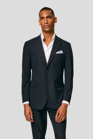 PRESTIGE Blazer in Marineblau mit Fischgrätmuster
