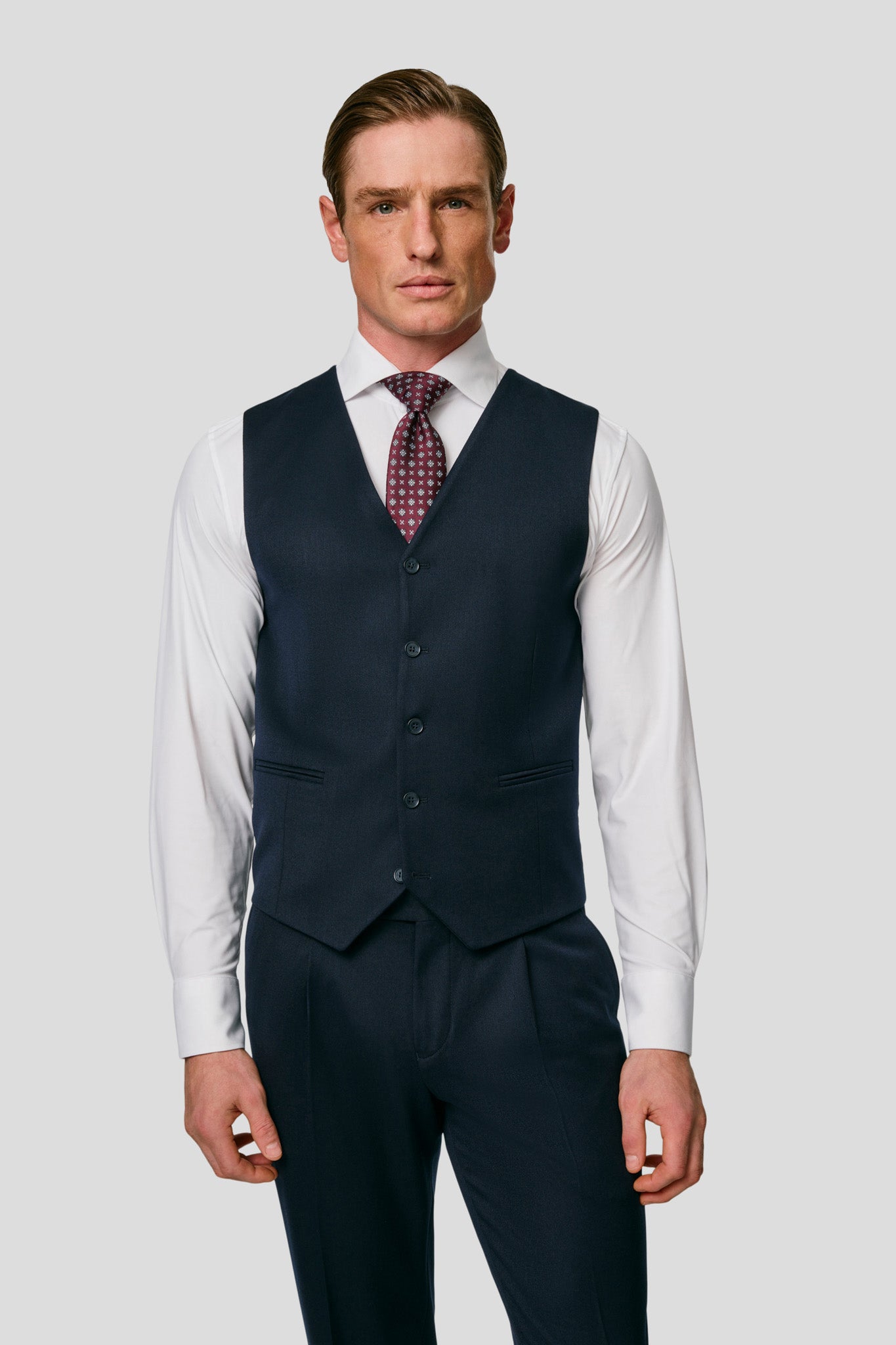 PRESTIGE navy three-piece jakkesæt MBO