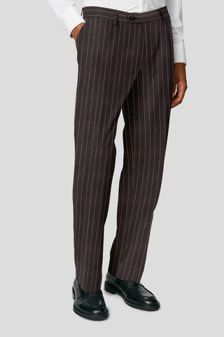 PRESTIGE sorte habitbukser med nålestriber MBO