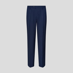 PRESTIGE marineblaue Anzughosen mit Karomuster
