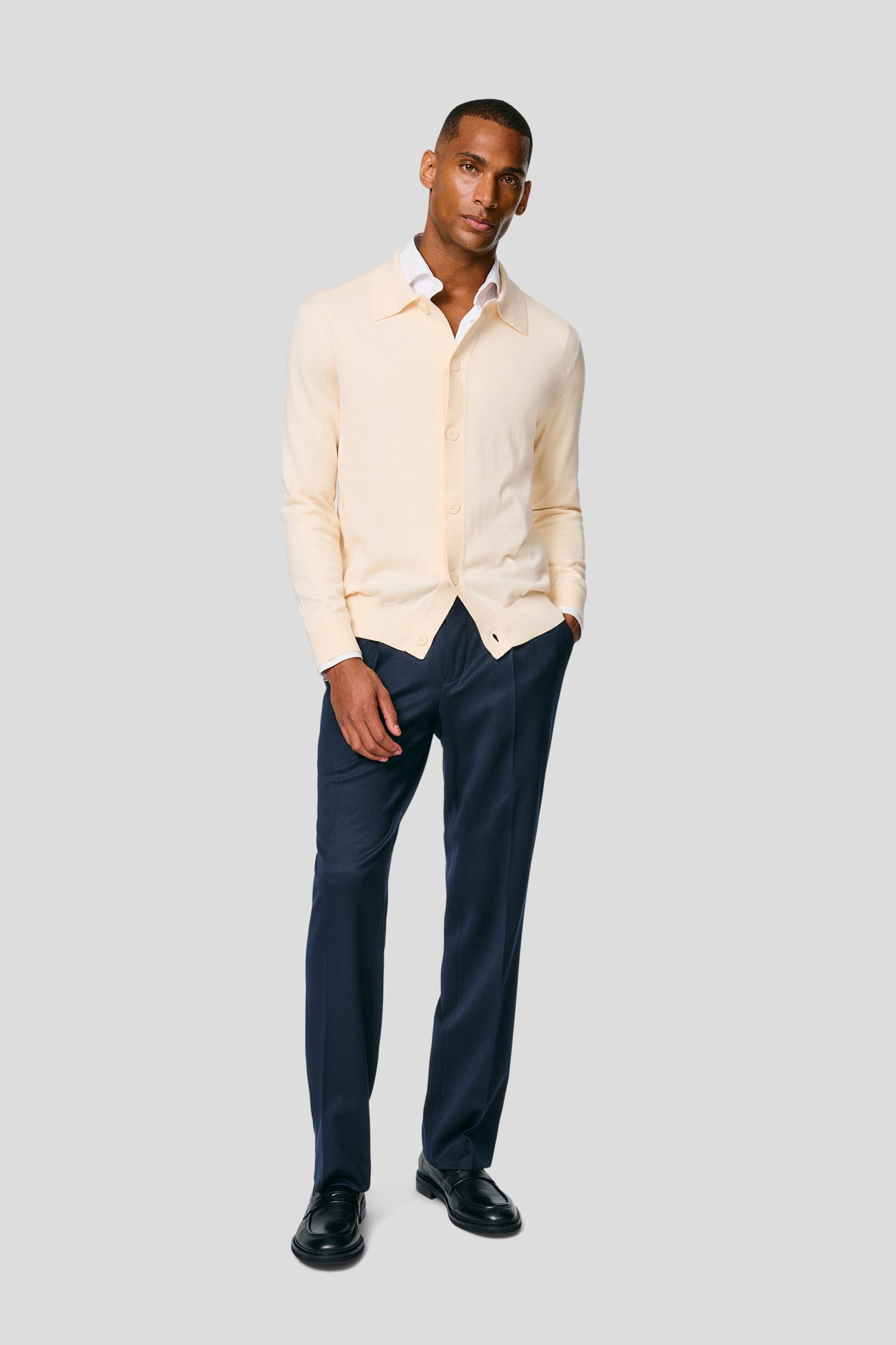 Off-white polo cardigan HVIID