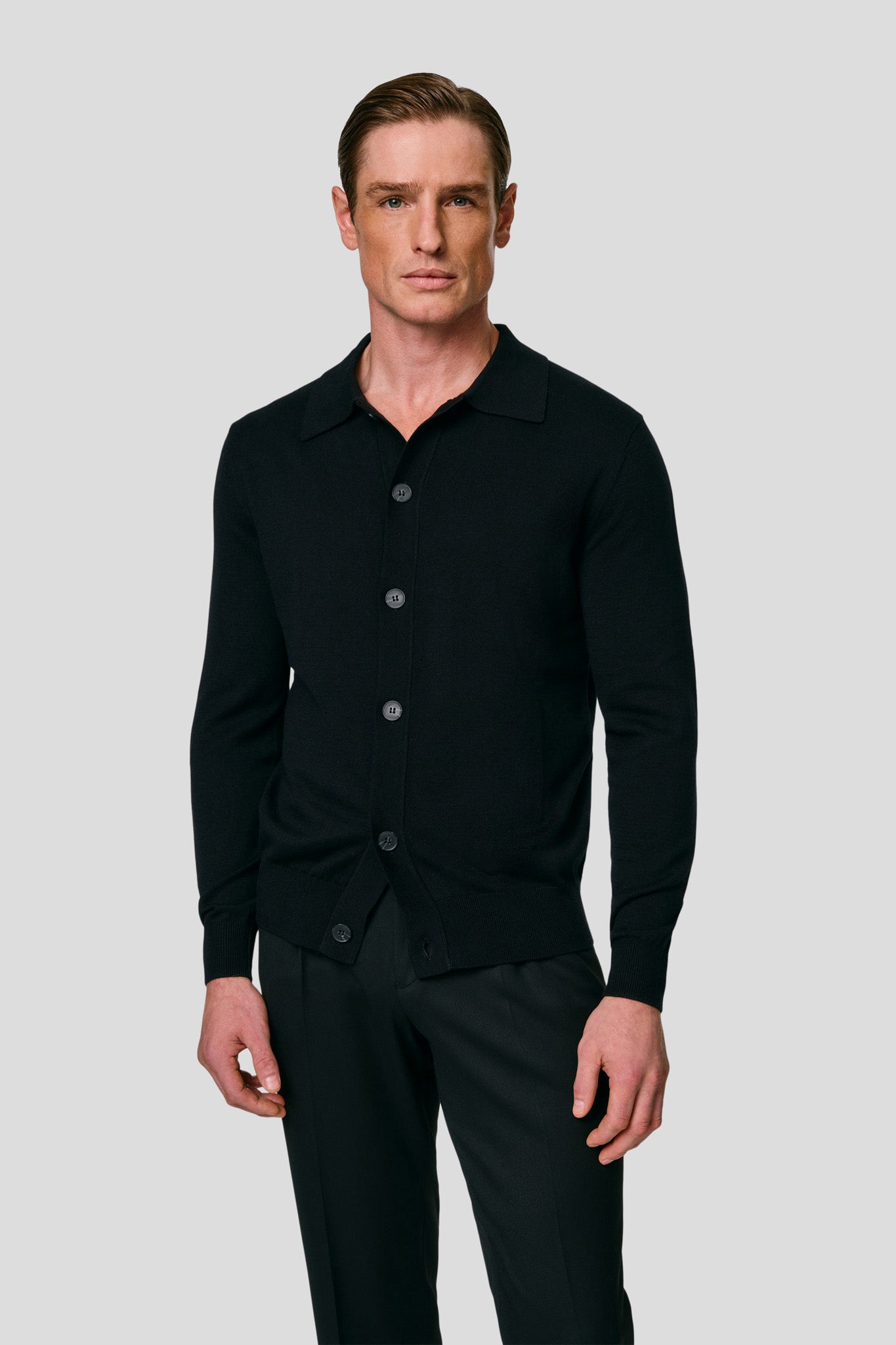Sort polo cardigan HVIID