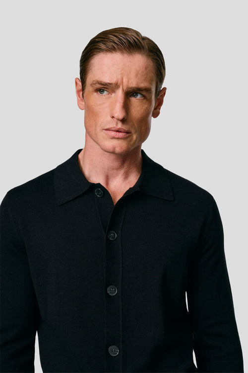 Sort polo cardigan