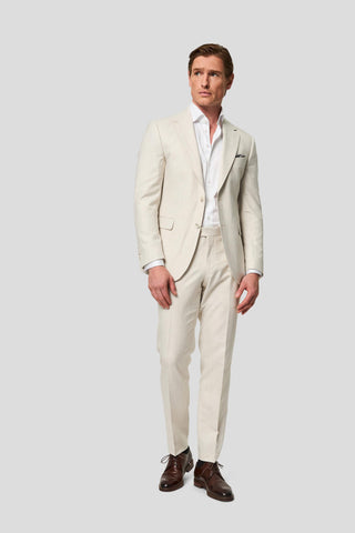 PRESTIGE off-white hørbukser - SUIT CLUB