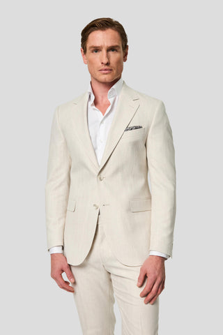 PRESTIGE off-white hør jakkesæt - SUIT CLUB