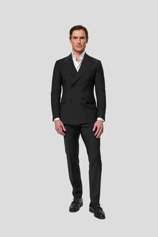 PREMIUM sort dobbeltradet blazer - SUIT CLUB