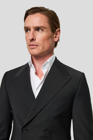 PREMIUM sort dobbeltradet blazer - SUIT CLUB